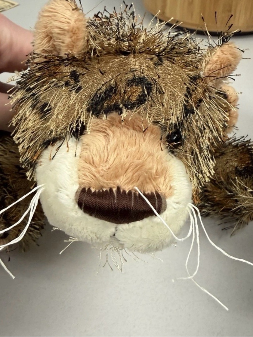 Plush Tiger Stuffed Animal - Brown, Cream Fur